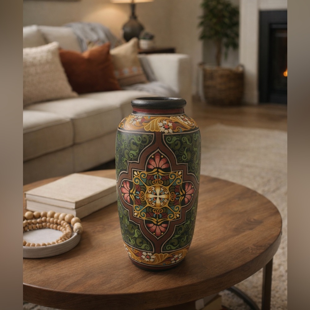 Decorative Multicolor hand handed pottery Vase
